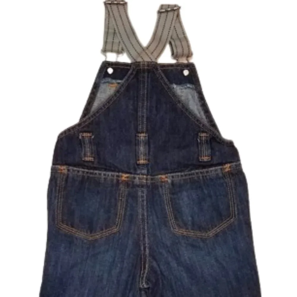 OLD NAVY Straight Droit Denim Blue Jean Bib Overalls Toddler Boys 3 T